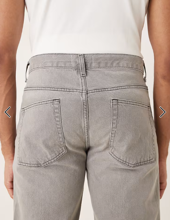 ASOS DESIGN tapered jeans in washed grey