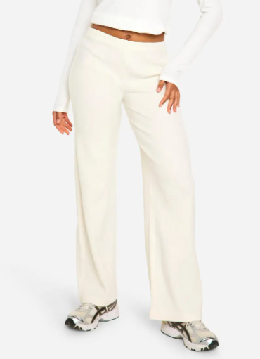 Boohoo - Brushed Rib Wide Leg Trousers