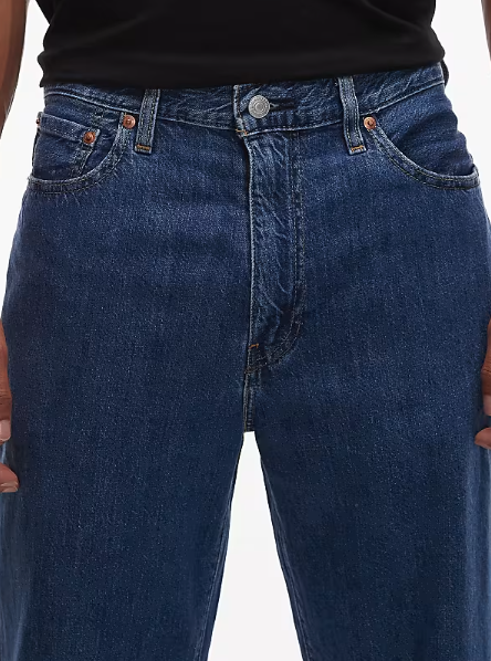 Asos - Levi's 568 loose straight lightweight cotton linen mix jeans in mid blue