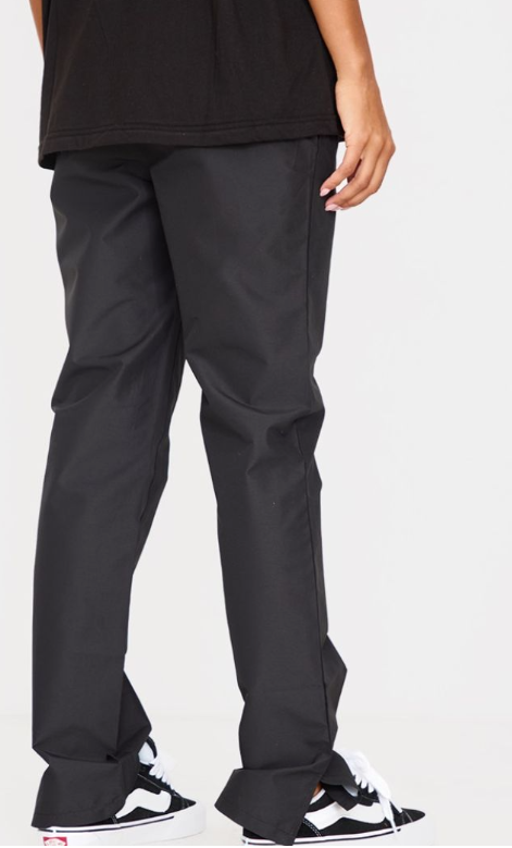 Plt - Black Straight Leg Walking Trousers