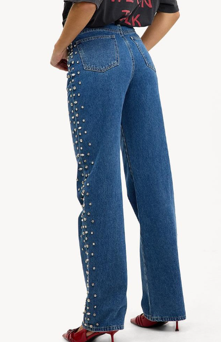 Loavies-Blue jeans with rhinestones