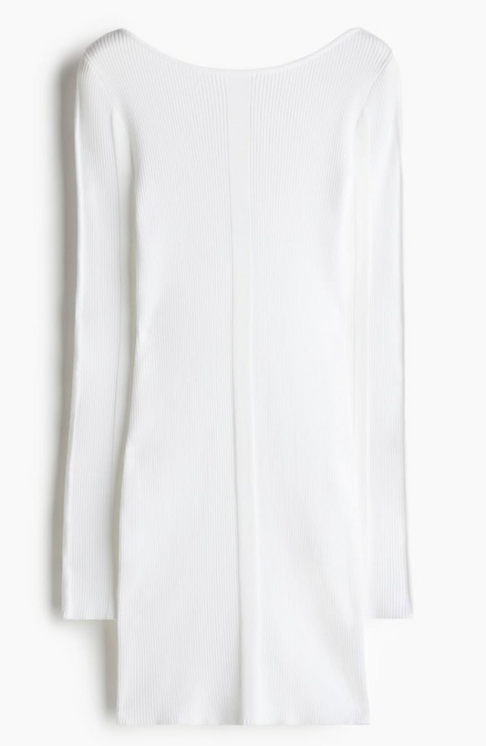 H&M-RIB-KNIT BODYCON DRESS