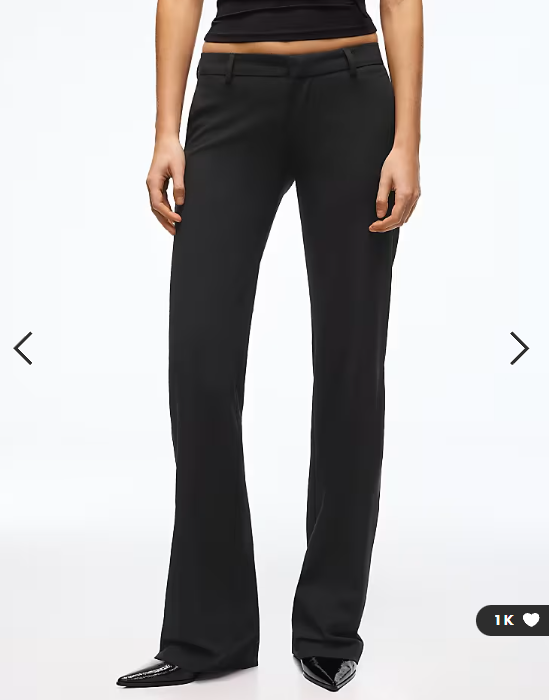 Bershka Bootcut trousers in black