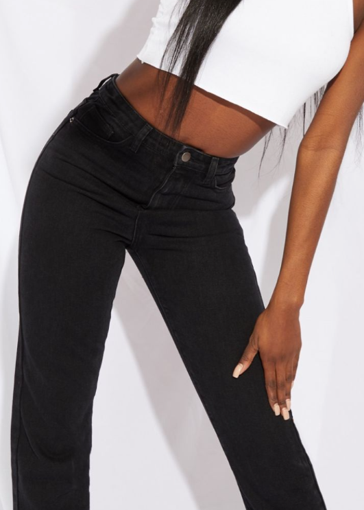 Tall Black Straight Leg Jean