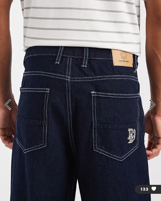 Redefined Rebel baggy jean in washed blue