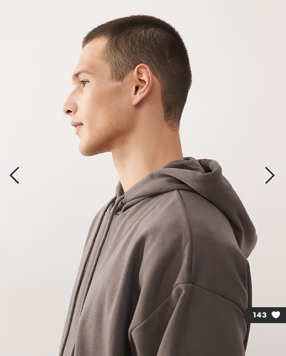 COLLUSION Boxy hoodie in charcoal grey
