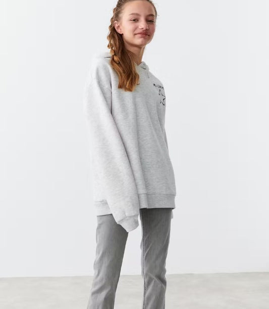 Y basic hood - LT GREY MELANGE