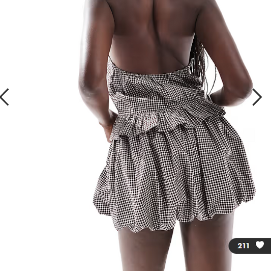 Asos - Hollister bubble mini skirt co-ord in gingham print