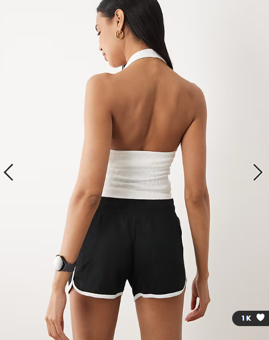 4505 sculpting seamless halter neck vest with inner bra in white