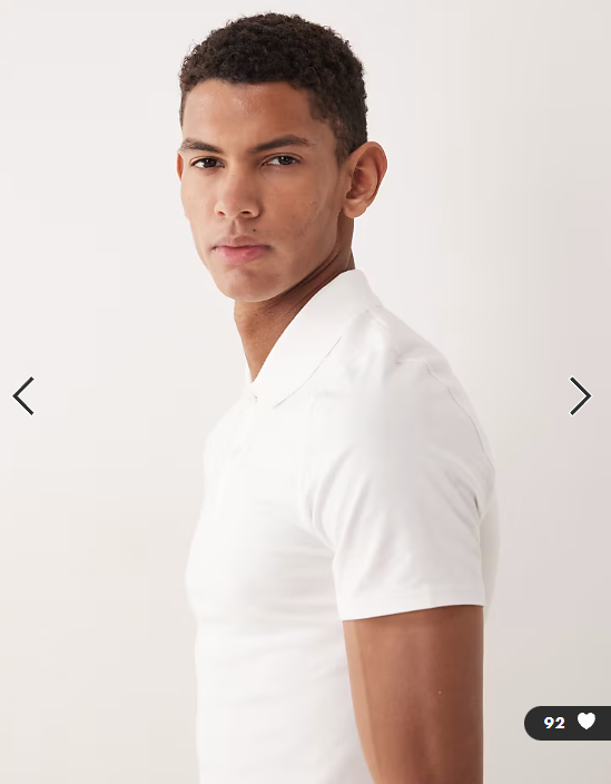 ASOS DESIGN Essentials muscle fit polos in white.