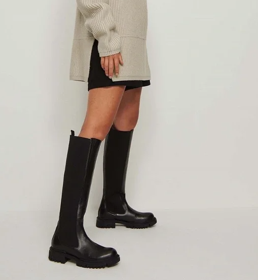 Leather Profile Shaft Boots