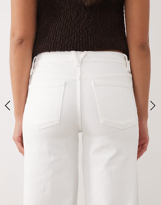 Mango - teen wide leg jeans in white