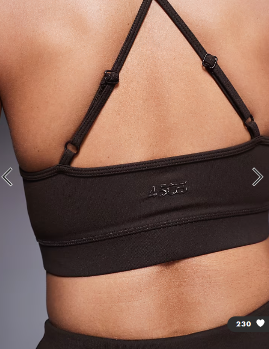 4505 Icon soft touch medium support sports bra with adjustable straps in chocolate