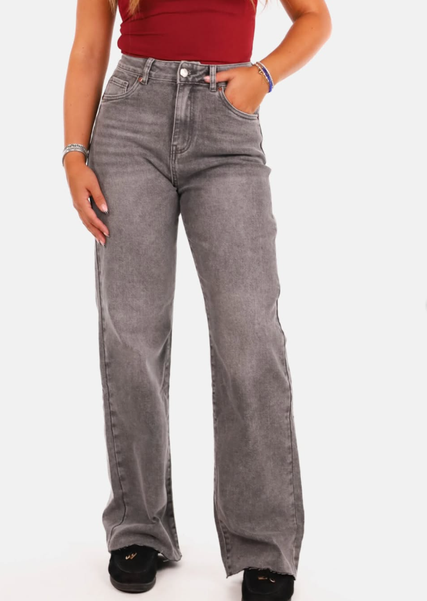 Vs Miss - Wide leg denim wide range grijs