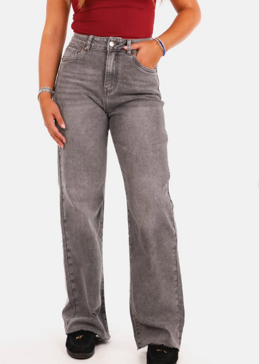 Vs Miss - Wide leg denim wide range grijs