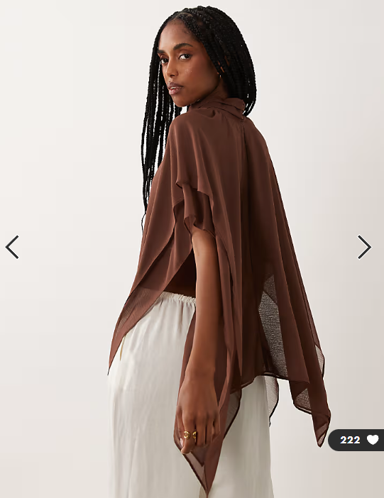 Asos - chiffon double layer cape top