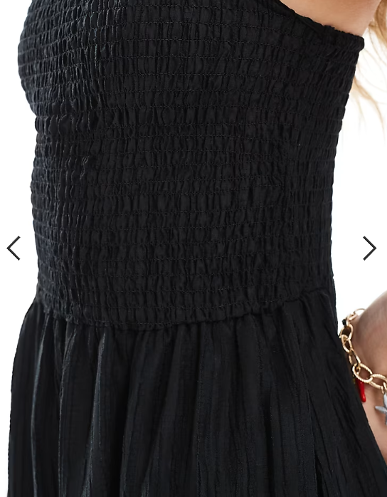 Brave Soul strappy tiered maxi dress with shirred bust in black
