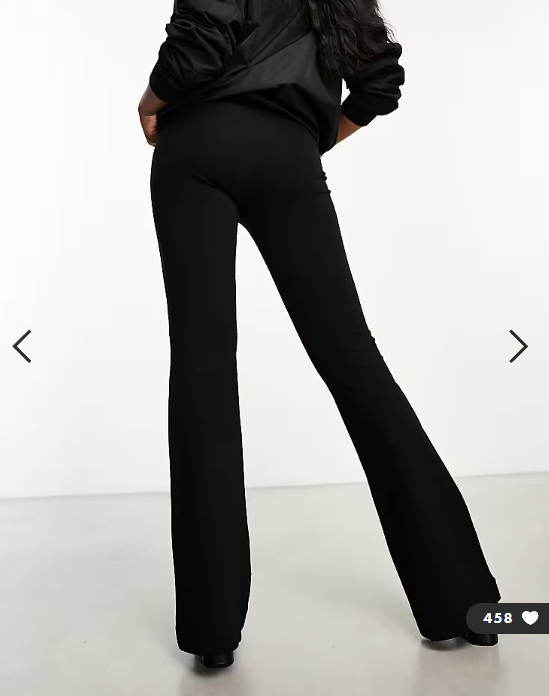 Vero Moda kick flare trouser in black