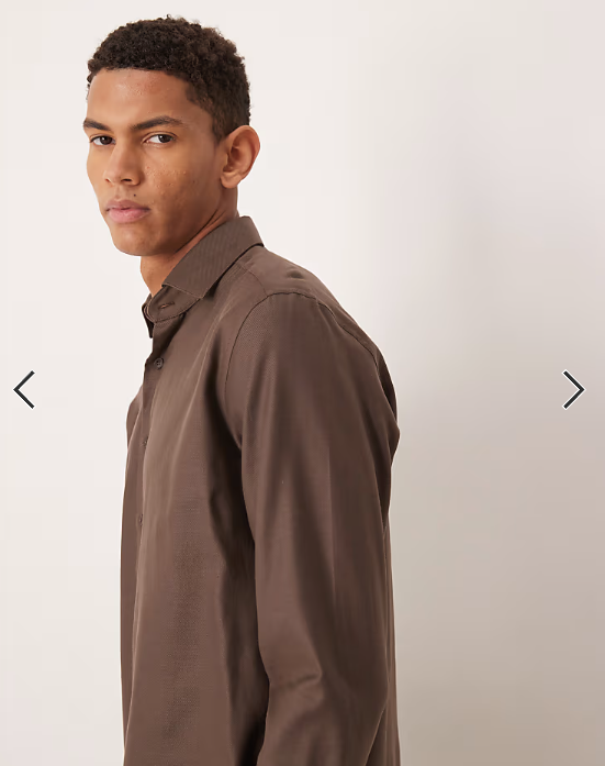 Mango premium 100% cotton shirt in brown