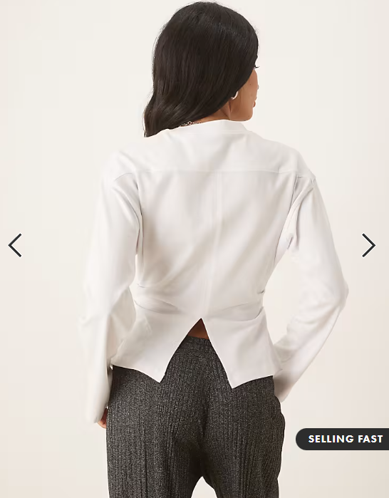 Asos - long sleeve corset waist tee