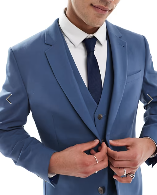 ASOS DESIGN skinny suit jacket in blue
