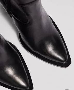 Slanted Western Heeled Boot