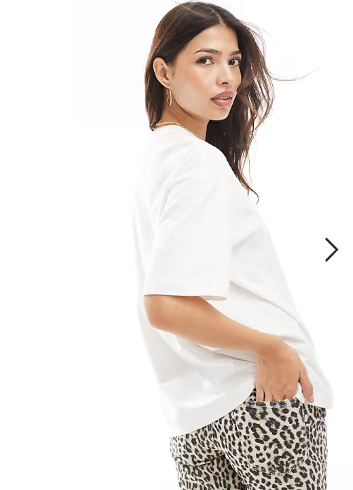 Cotton On boxy oversized tee in white