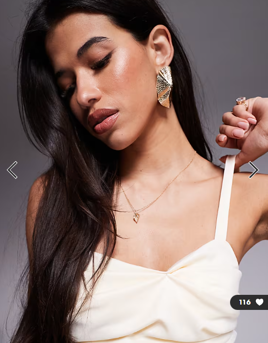 ASOS DESIGN structured pleated bodice detail midi dress in off-white