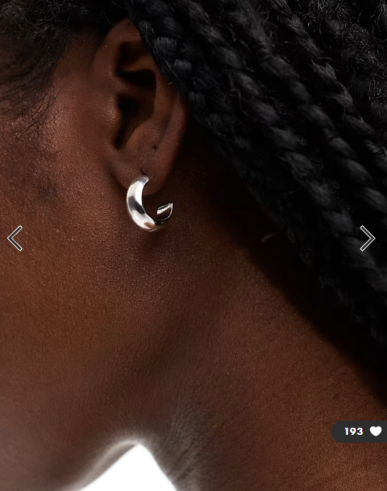 Pieces everyday hoop earrings in plated sterling silver