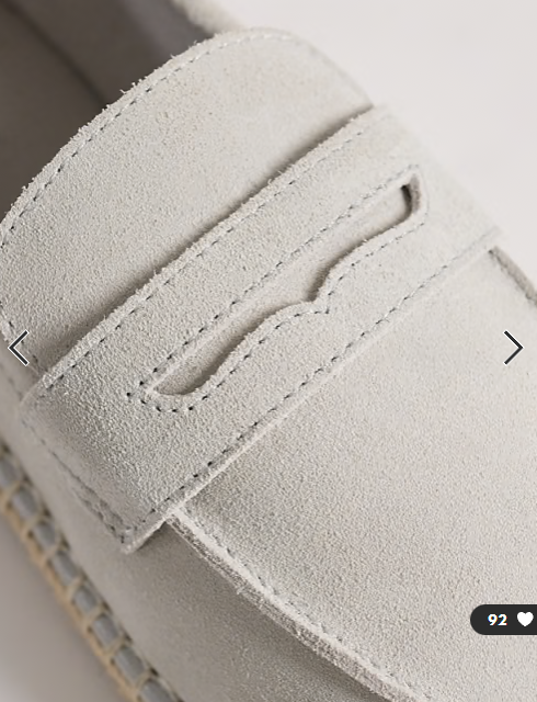 ASOS DESIGN penny loafer espadrilles in grey suede