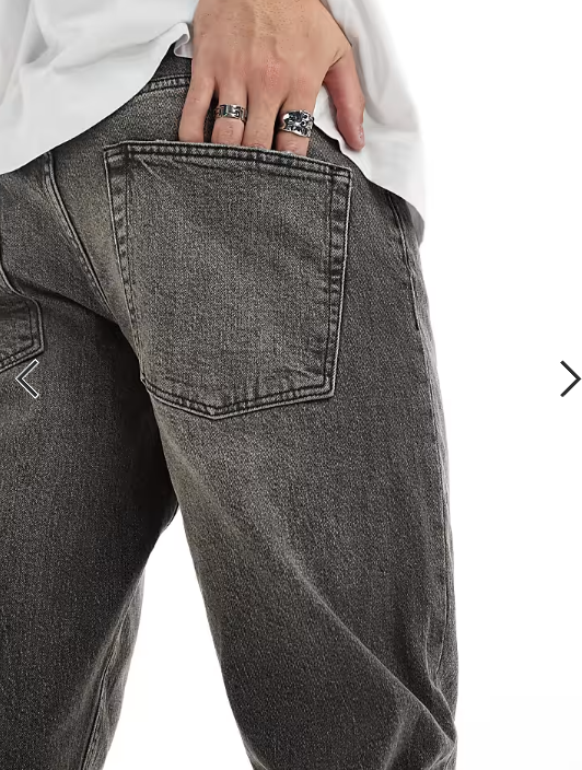ASOS DESISGN stretch tapered jeans in washed black