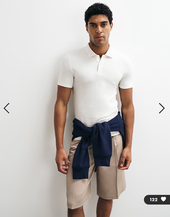 ASOS DESIGN Essentials muscle fit polo in cream pique.