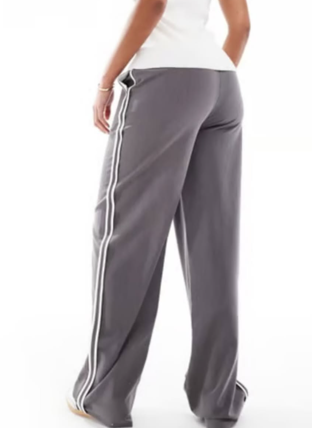 ASOS DESIGN Tall contrast panel trousers in grey