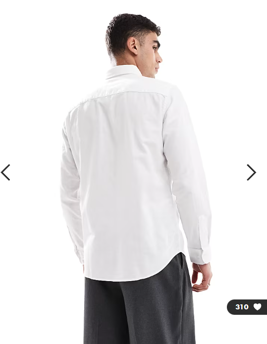 JJ Rebel long sleeve shirt in white
