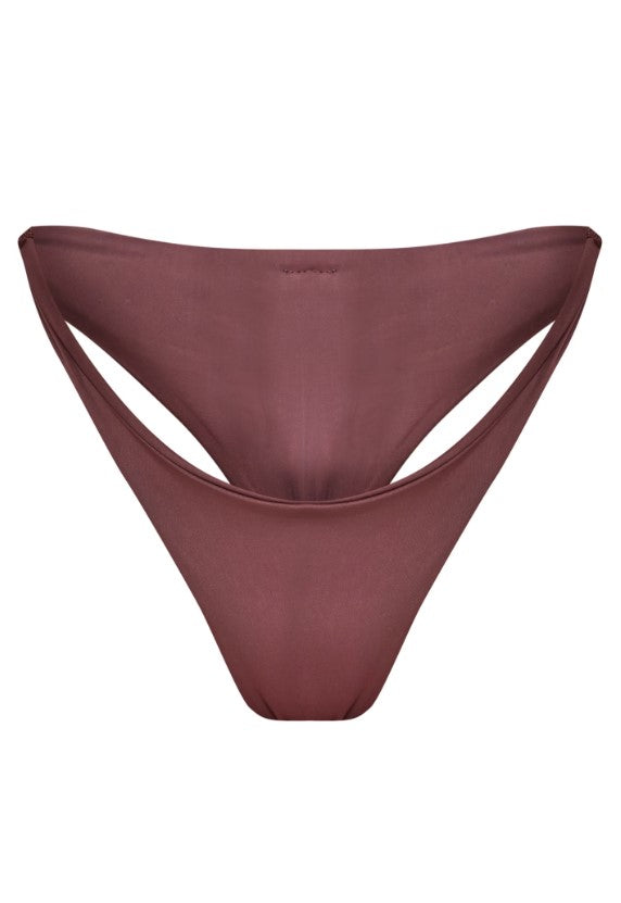 Chocolate Micro High Leg Bikini Bottoms