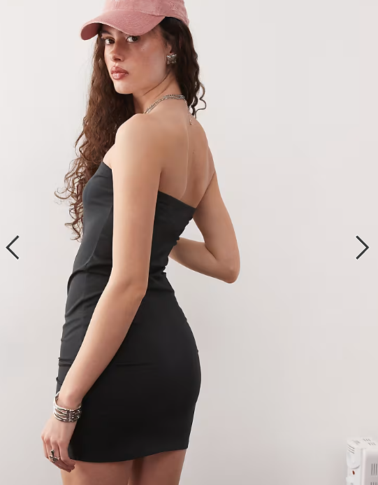 COLLUSION bandeau mini dress