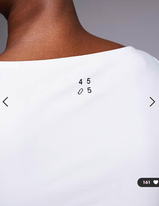 4505 active boat neck long sleeve top with thumbhole in white