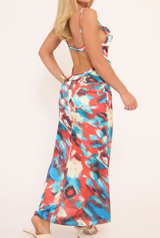 Ego - Cowl Neck Strappy Back Maxi Dres