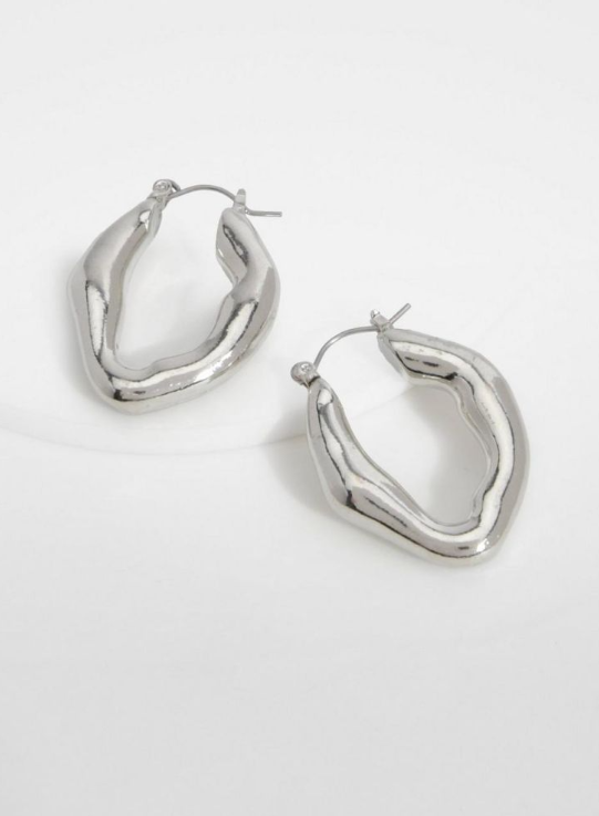Chunky Abstract Hoop Earings
