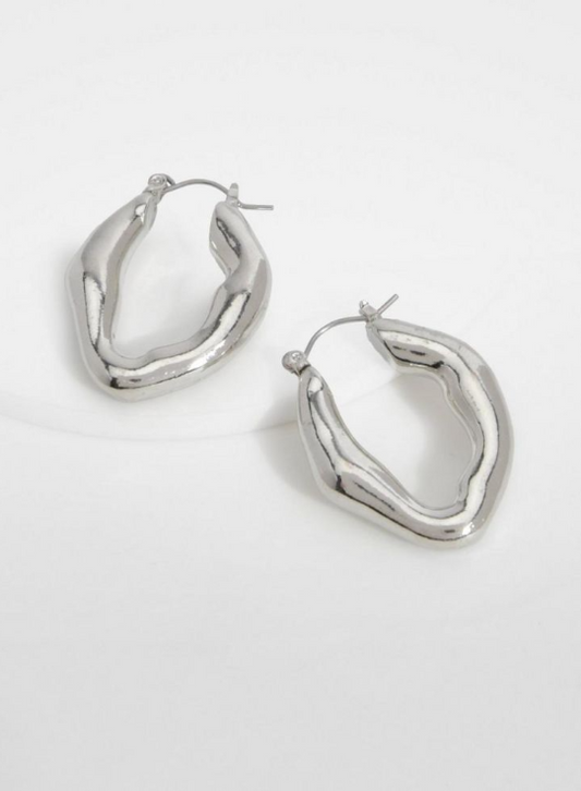 Chunky Abstract Hoop Earings
