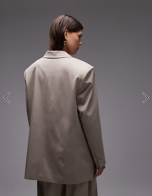 ASOS DESIGN ultimate oversized blazer in stone