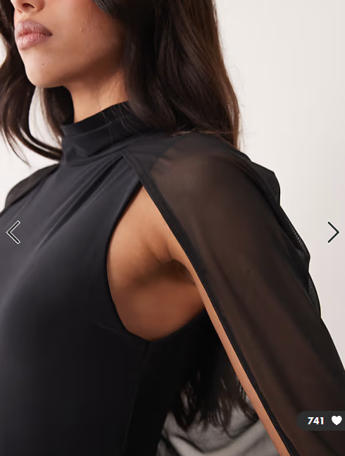 ASOS DESIGN soft touch cape sleeve detail puddle maxi dress in black