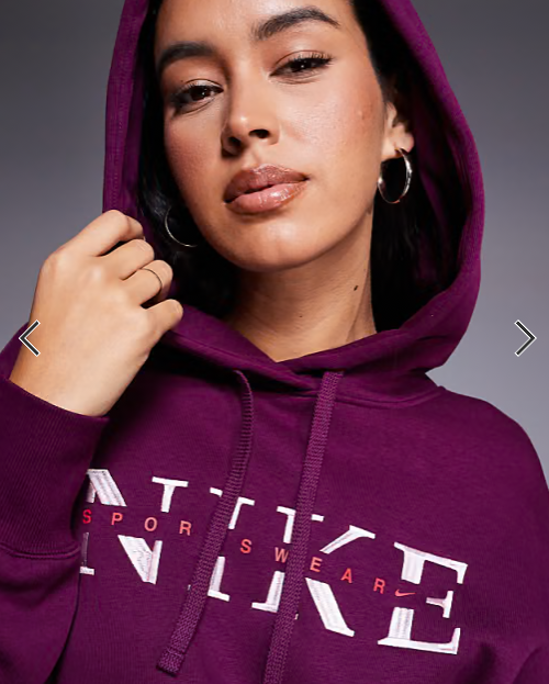 Nike Gym Life Swoosh graphic oversized hoodie in burgundy