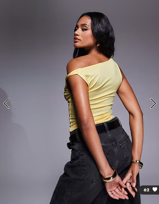 ASOS DESIGN draped twist strap tank top in buttermilk yellow - YELLOW