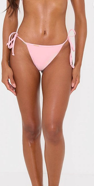 Baby Pink Mix & Match Tie Side Bikini Bottoms