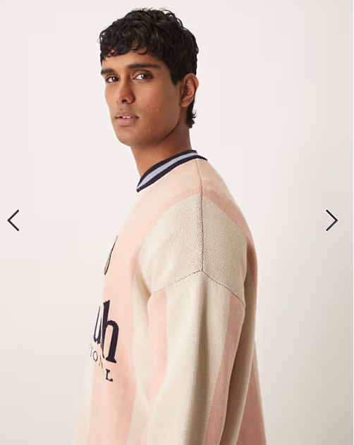 Prohibited overdrive knitted long sleeve jumper in pink