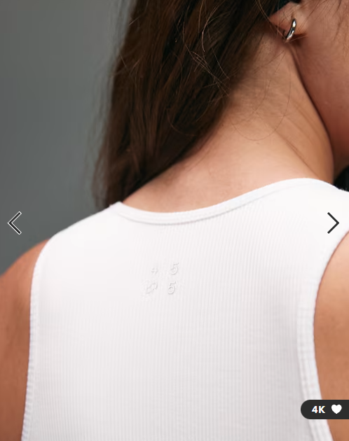 4505 plush lightweight ribbed racer vest with inner bra and removeable padding in white