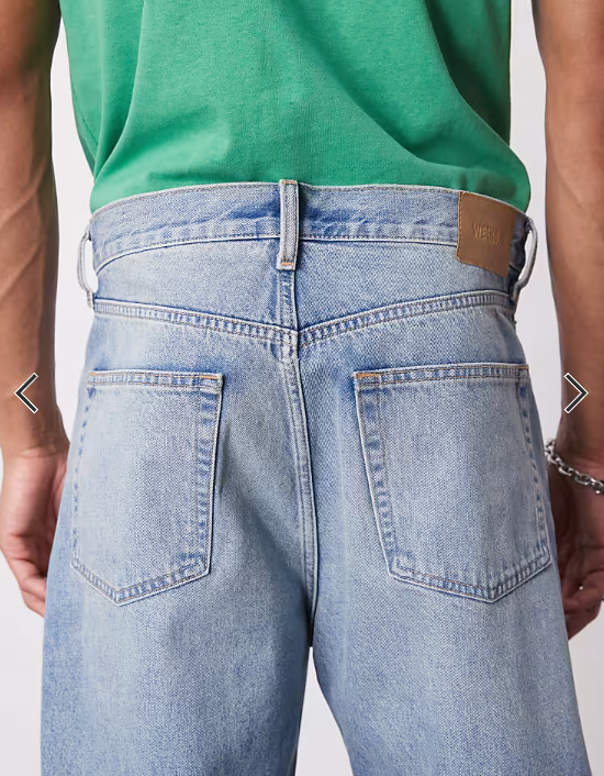 Weekday Ray relaxed fit tapered jeans in blue