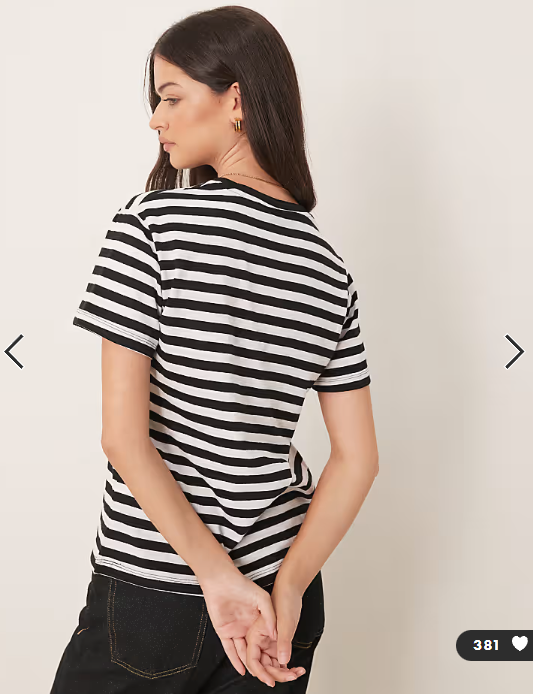 ASOS DESIGN ultimate t-shirt in black and white stripe