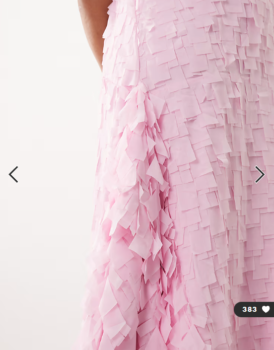 ARRANGE Curve textured square cut maxi dress in pink